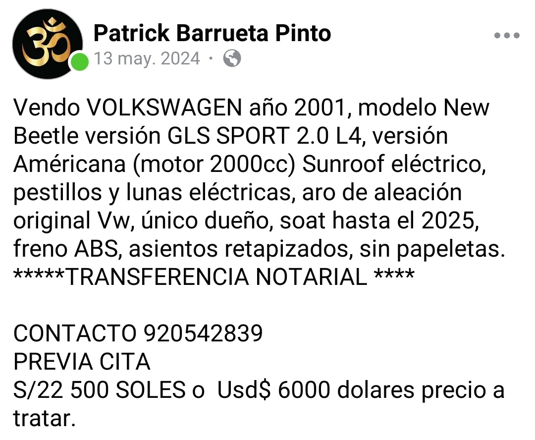 Volkswagen NEW beetle GLS 2.0 4L SPORT